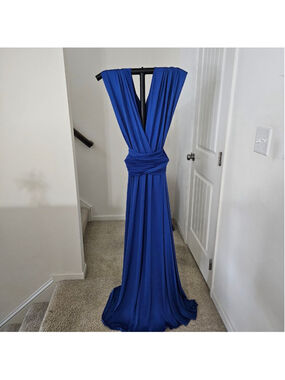 Women's IBTOM CASTLE NWT Blue Multi-Way Formal Maxi Dress XL